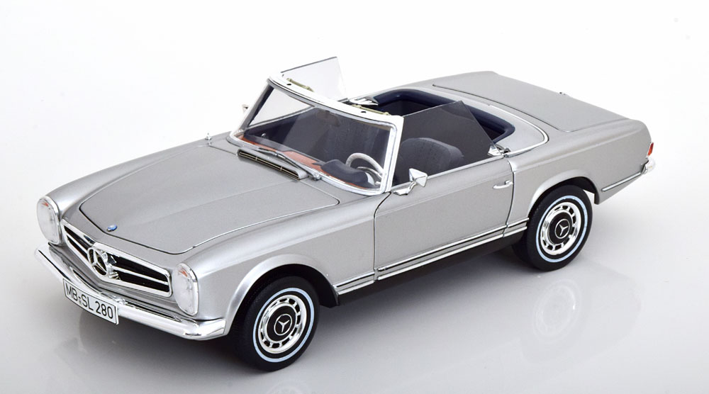 MERCEDES 280 SL PAGODE WITH REMOVABLE HARDTOP SILVER BLACK