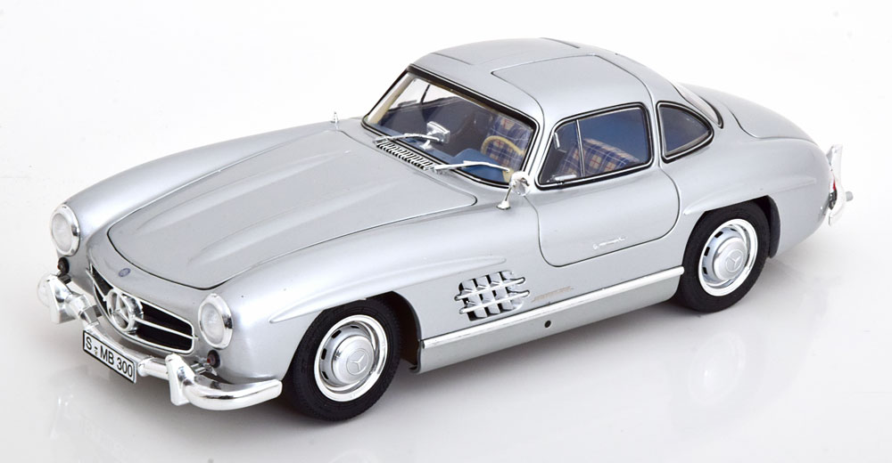 MERCEDES 300 SL W198 GULLWING 1954-1957 SILVER/BLUE / МЕРСЕДЕС ГУЛВИНГ (СИНИЙ САЛОН)