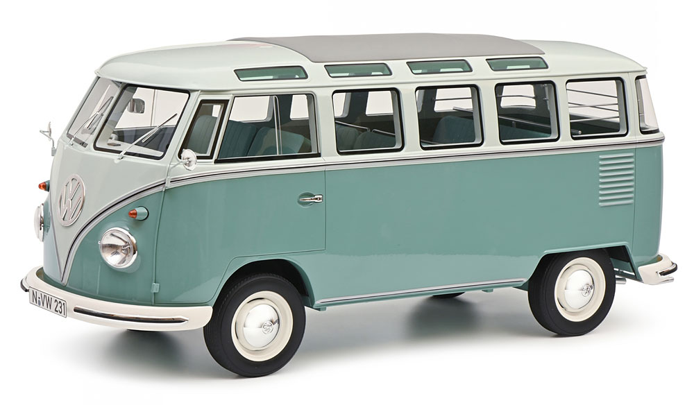 VW T1 BUS SAMBA TURQUOISE WHITE