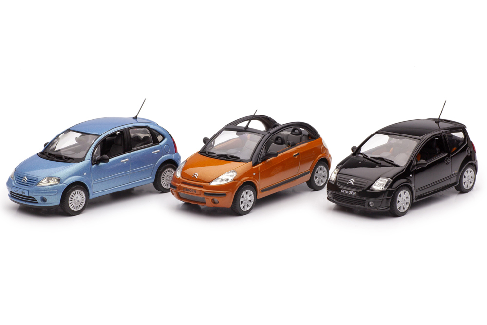 НАБОР ИЗ 3Х МОДЕЛЕЙ CITROEN C2/C3 / 3 СИТРОЕН C2/C3 ОРАНЖЕВЫЙ