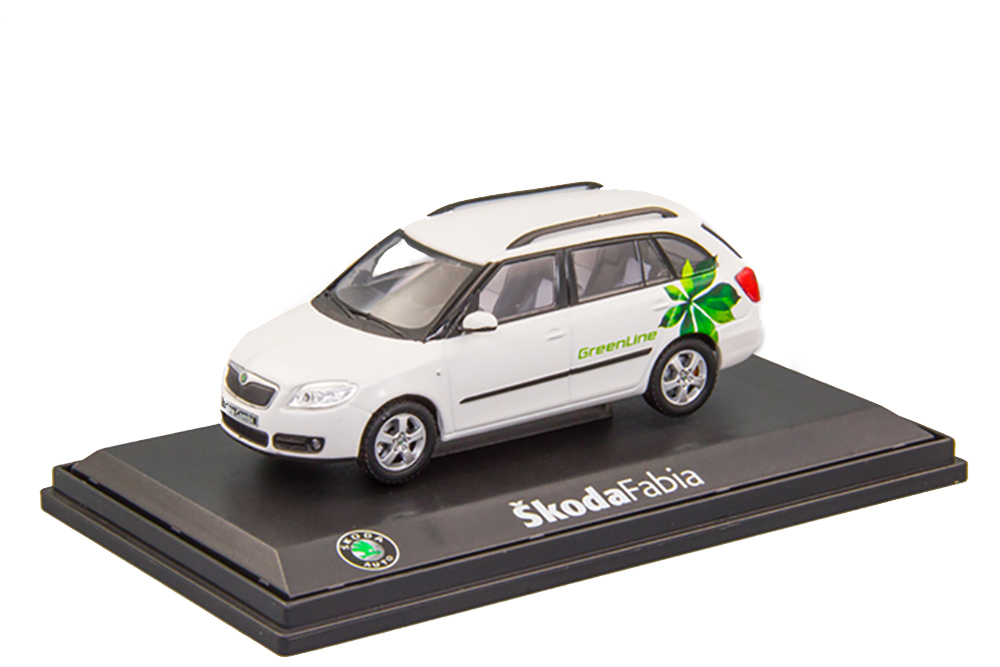SKODA FABIA II COMBI (2007) WHITE GREEN LINE