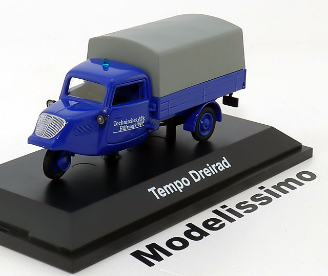 TEMPO DREIRAD PRITSCHE THW BLUE