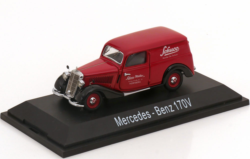 MERCEDES 170V DELIVERY VAN SCHUCO RED BLACK