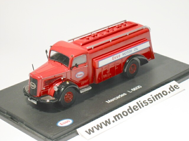 MERCEDES L 6600 FUEL TRUCK ESSO RED