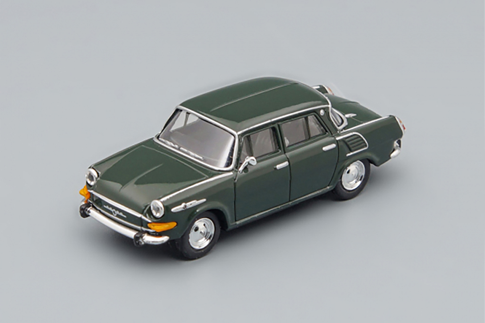 SKODA 1000 MB (1964), DARKGREEN (ДЛИНА МОДЕЛИ 3-5 СМ)