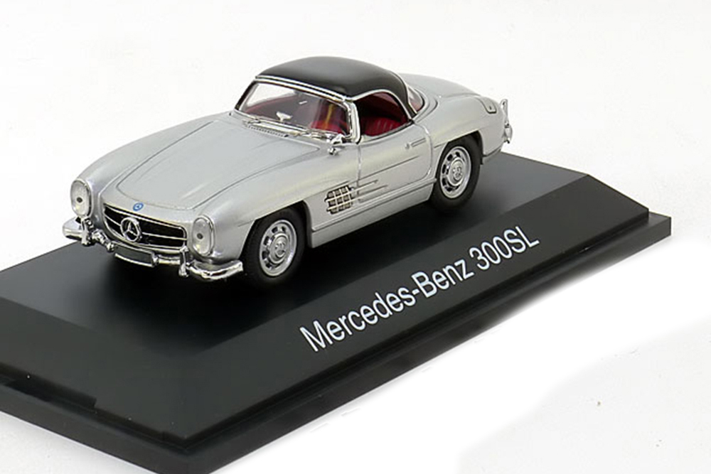 MERCEDES 300 SL ROADSTER WITH HARDTOP 1957 SILVER BLACK