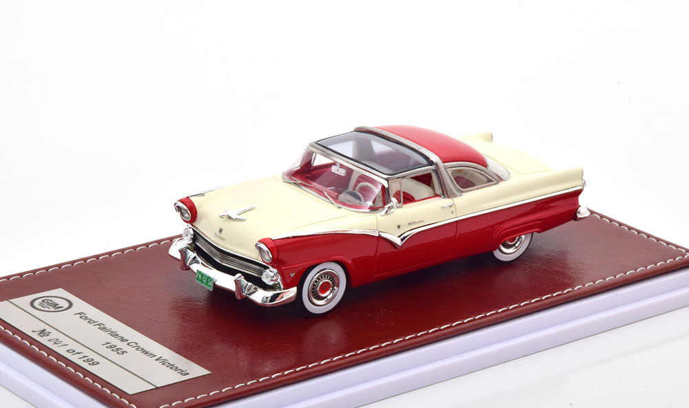 FORD FAIRLANE CROWN VICTORIA 1955 RED WHITE