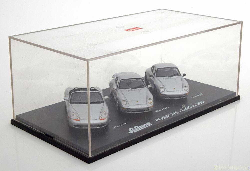PORSCHE TRIPLE-SET MIT BOXSTER 986 911 993 TURBO AND 911 993 CARRERA S SILVER