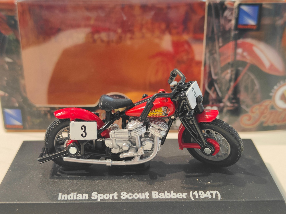 INDIAN SPORT SCOUT BABBER 1947 RED (ДЛИНА 6 СМ)