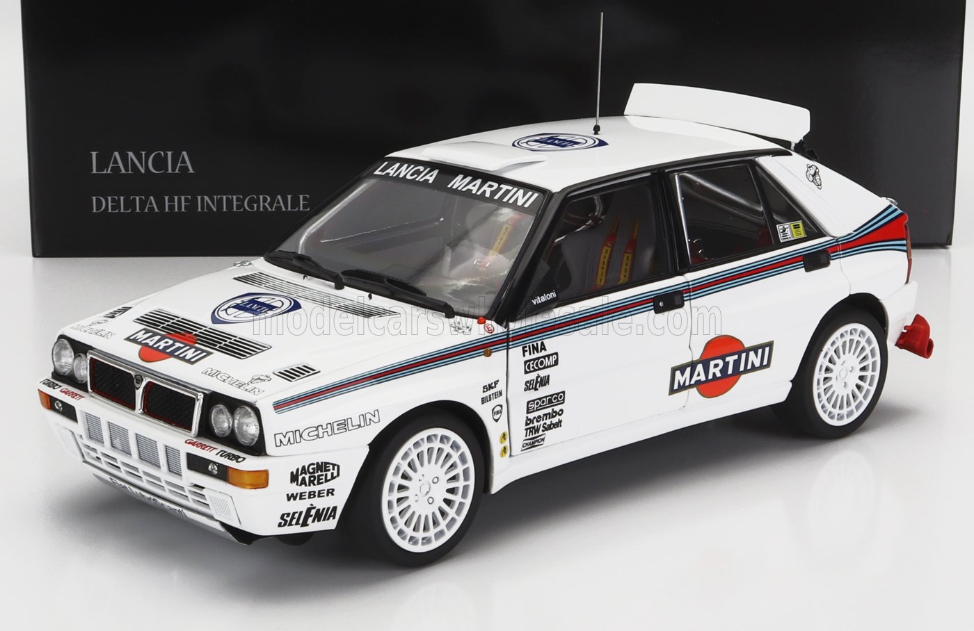 LANCIA DELTA HF INTEGRALE EVOLUZIONE MARTINI RACING N0 TEST CAR RALLY SEASON 1992, WHITE BLUE RED
