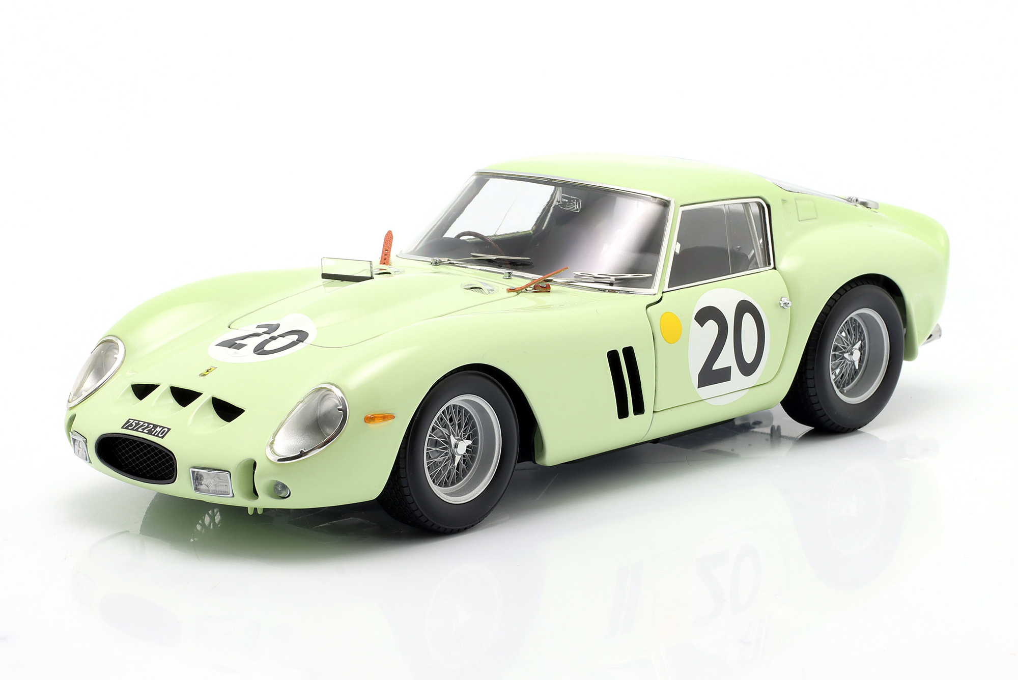 FERRARI 250 GTO #20 24H LEMANS 1962 GREGORY, IRELAND / ФЕРРАРИ 250 ГТО 24 ЧАСА ЛЕ-МАН ГРЕГОРЙ ИРЕЛАНД СВЕТЛО ЗЕЛЕНЫЙ