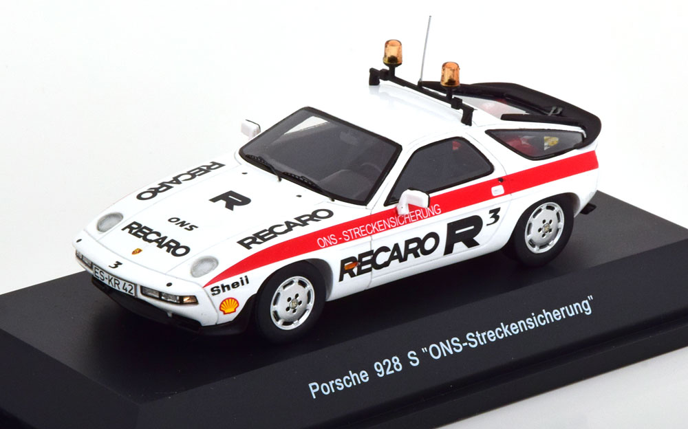 PORSCHE 928 S ONS-STRECKENSICHERUNG WHITE RED