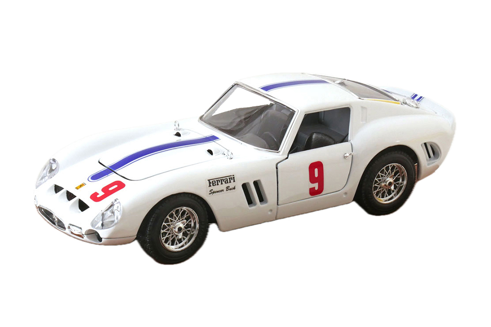 FERRARI 250 GTO NO 9 LAGUNA SECA 1962 WHITE BLUE