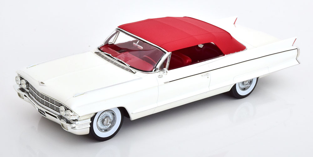 CADILLAC ELDORADO BIARRITZ CONVERTIBLE WITH SOFTTOP 1962 WHITE RED
