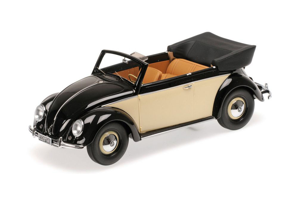 VW VOLKSWAGEN KÄFER (BEETLE) 1200 CONVERTIBLE 1949 BLACK CREME
