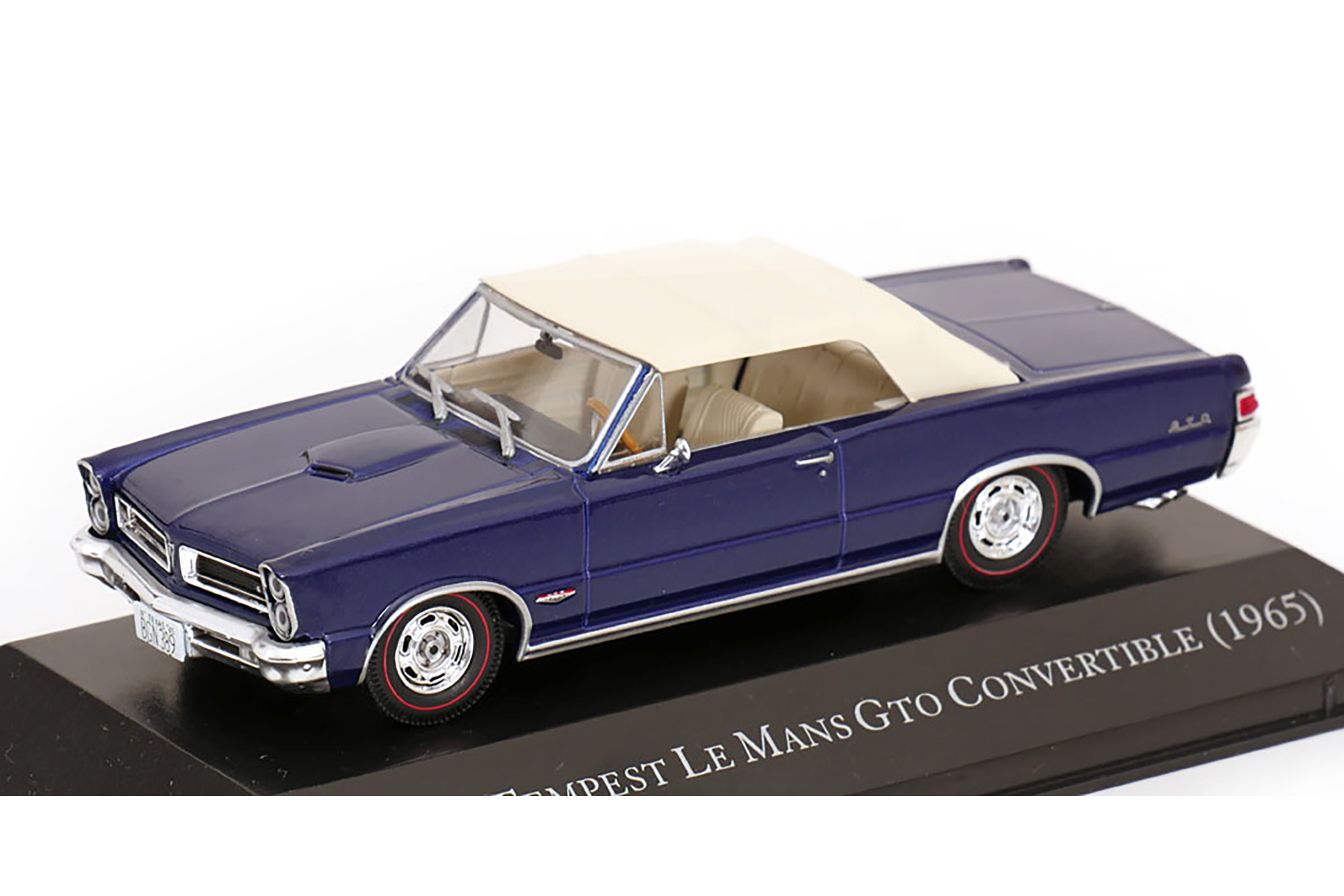 PONTIAC TEMPIST LE MANS GTO CONVERTIBLE 1965 DARKBLUE CREME / ПОНТИАК ТЕМПЕСТ ЛЕ-МАН GTO КАБРИОЛЕТ 1965 ТЕМНО-СИНИЙ С КРЕМОВЫМ