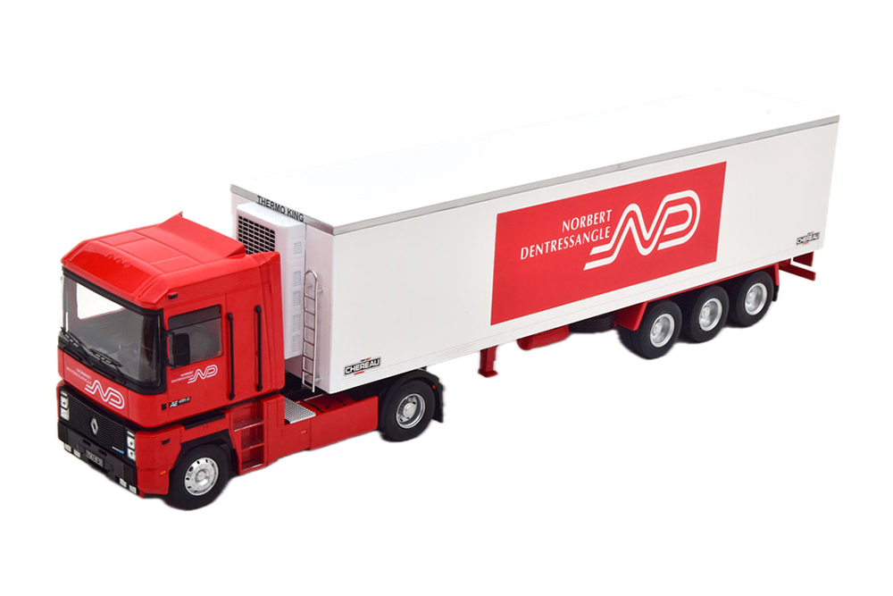 RENAULT MAGNUM WITH TRAILER RED WHITE