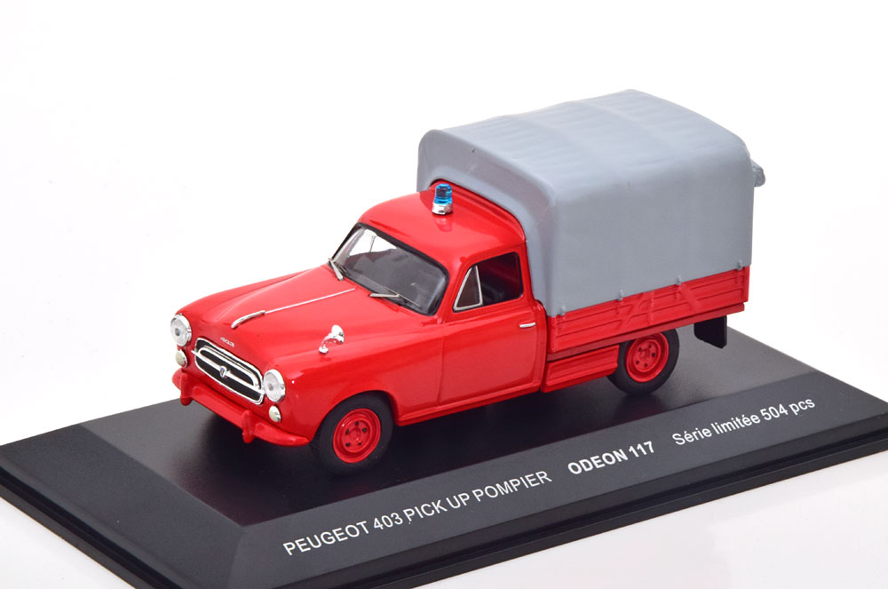PEUGEOT 403 PICK UP FIRE ENGINE RED GREY