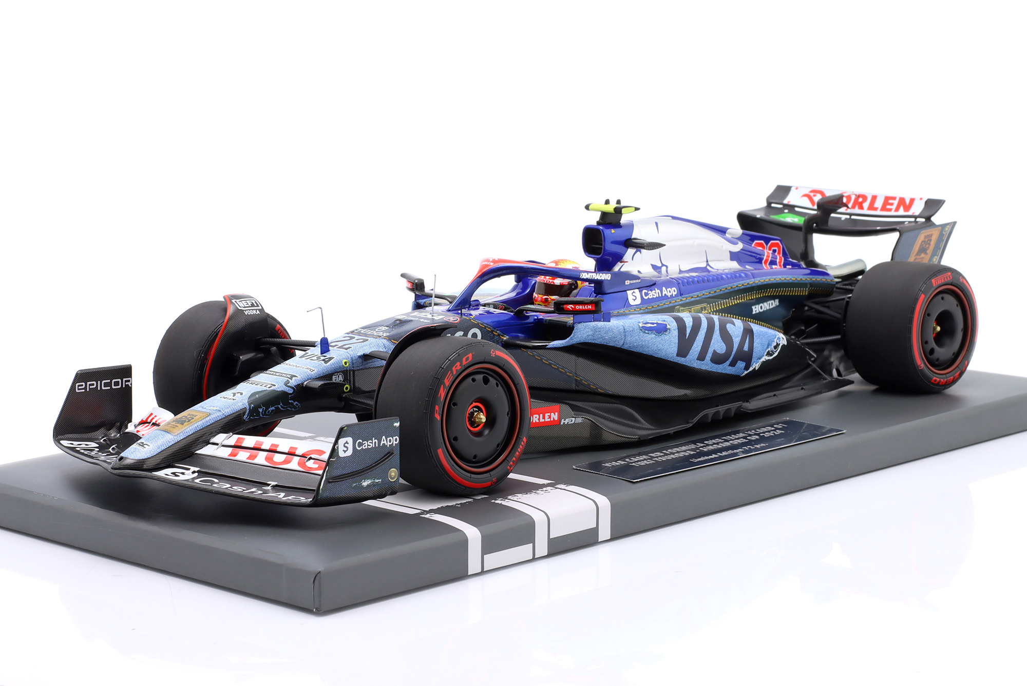 RB VCARB 01 #22 SINGAPORE GP FORMULA 1 2024 YUKI TSUNODA / РЕД БУЛЛ 01 ГРАН-ПРИ СИНГАПУРА ФОРМУЛА-1 ЮКИ ЦУНОДА
