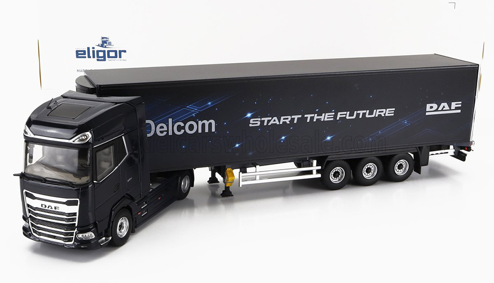 DAF XG+ TRUCK SEMI-FRIGO DELCOM TRANSPORTS 2023, BLUE