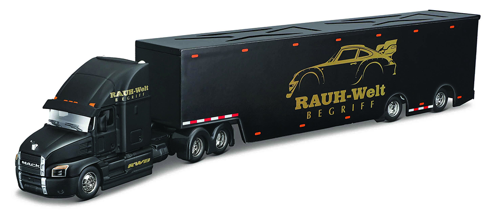 MACK ANTHEM TRUCK RAUH-WELT CAR TRANSPORTER 2020, BLACK (ДЛИНА ПРИМЕРНО 25 СМ)