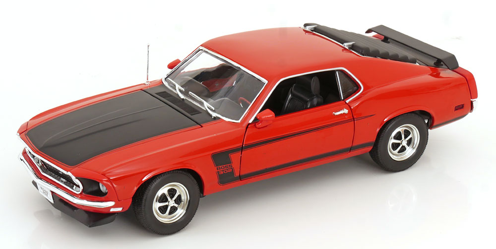FORD MUSTANG BOSS 302 1969 RED BLACK