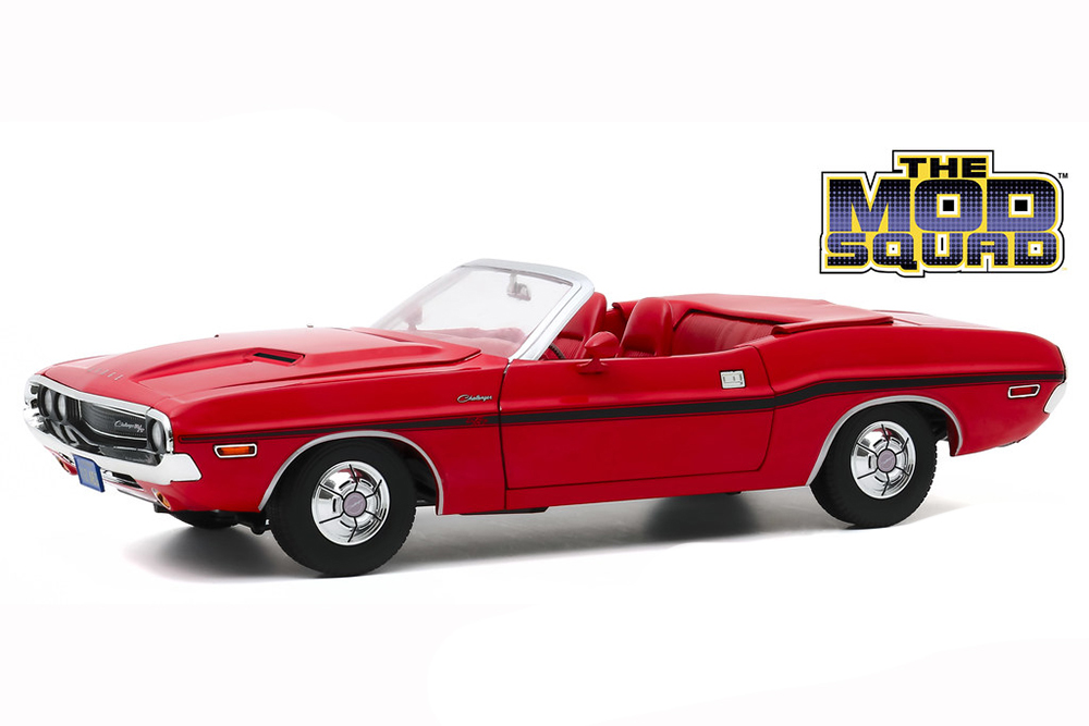 DODGE CHALLENGER R/T CONVERTIBLE 1970 RALLYE RED ИЗ ТЕЛЕСЕРИАЛА "THE MOD SQUAD"