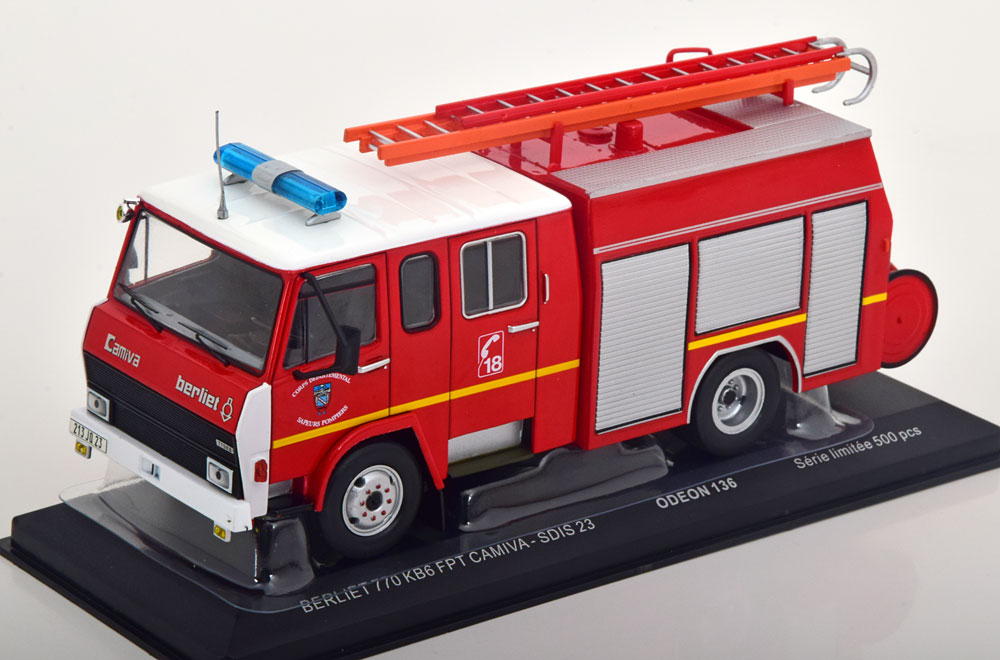 BERLIET 770 KB6 FPT CAMIVA- SDIS 23 FIRE ENGINE RED WHITE