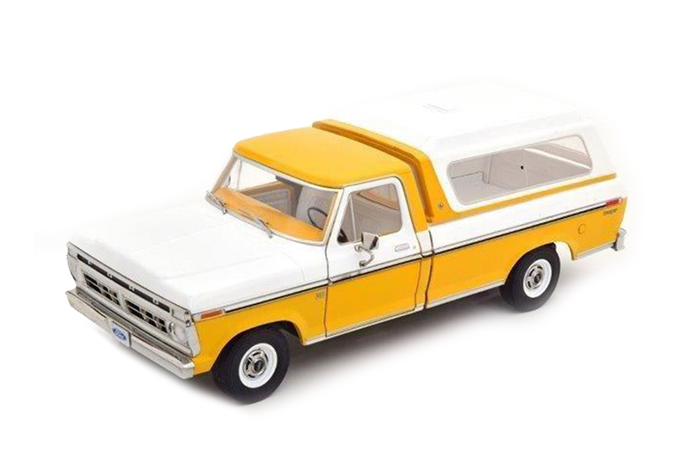 FORD F-100 PICK-UP DELUXE BOX COVER 1976 YELLOW WITH WHITE  / ФОРД F-100 ПИКАП DELUXE КРЫШКА КОРОБКИ 1976 ЖЕЛТЫЙ С БЕЛЫМ