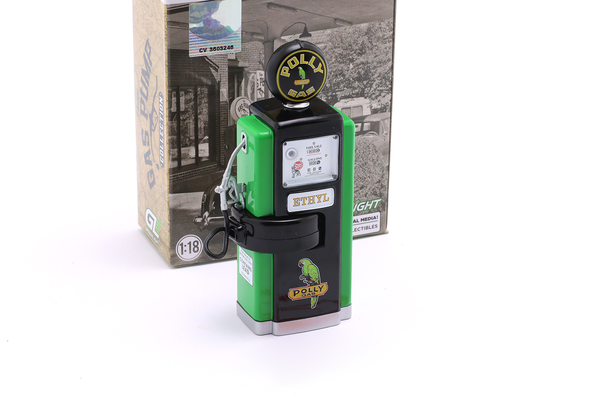 WAYNE 100-A GAS PUMP POLLY GAS 1948 GREEN / ВАЙНЕ 100-A БЕНЗОКОЛОНКА ПОЛЛЙ ГАС ЗЕЛЕНЫЙ