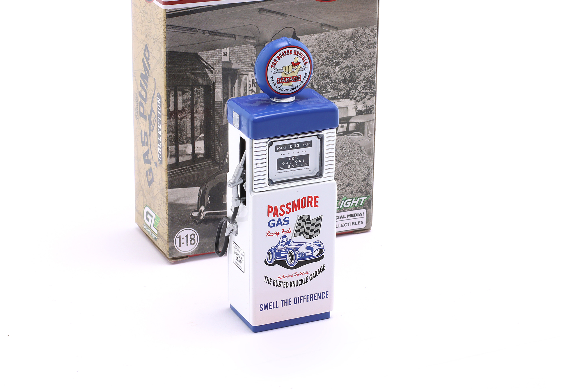 WAYNE 505 GAS PUMP PASSMORE GAS 1951 WHITE / ВАЙНЕ 505 БЕНЗОКОЛОНКА ПАССМОРЕ ГАС БЕЛЫЙ
