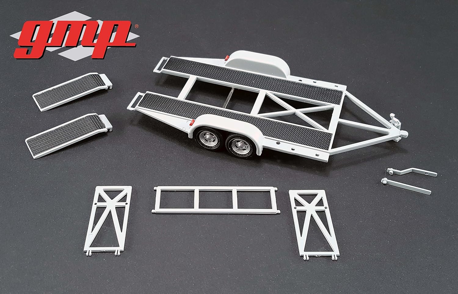 TRAILER WITH TIRE RACK, GRAY