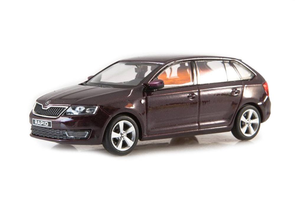 SKODA RAPID SPACEBACK 2013 DARK RED