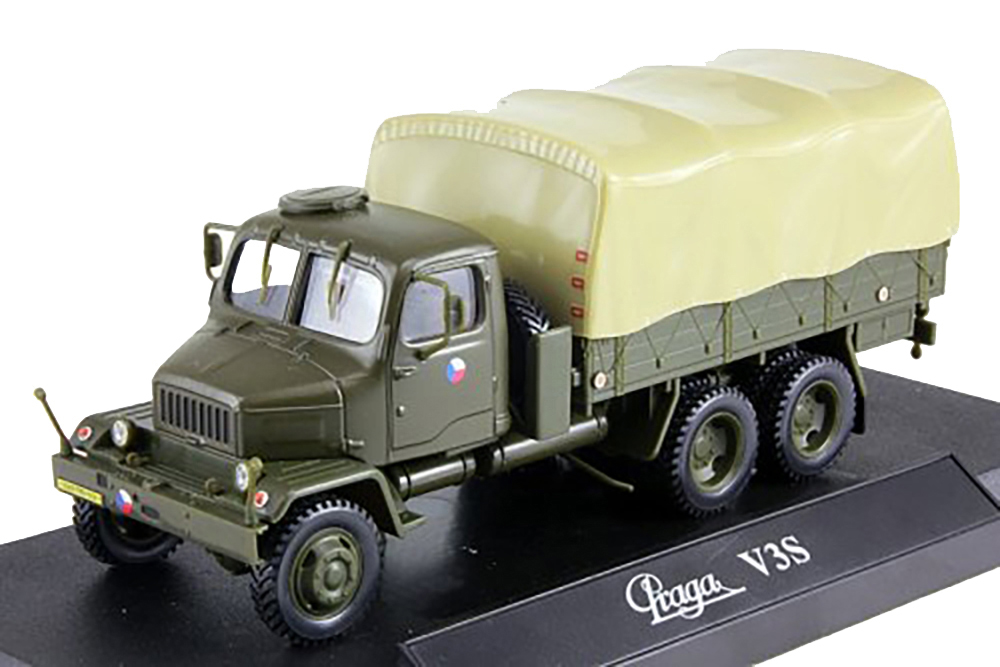 PRAGA V3S АРМЕЙСКИЙ БОРТОВОЙ ГРУЗОВИК С ТЕНТОМ 6Х6 1953, ЗАЩИТНЫЙ