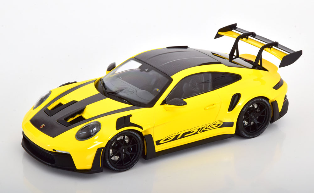 PORSCHE 911 (992) GT3 RS WEISSACH PAKET 2023 YELLOW BLACK