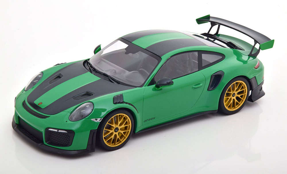 PORSCHE 911 (991 II) GT2 RS WEISSACH PACKAGE - 2018 ЗЕЛЕНЫЙ С ЗОЛОТИСТЫМИ ДИСКАМИ