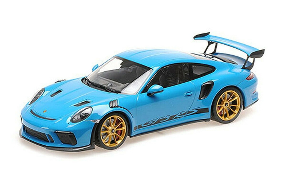 PORSCHE 911 GT3RS (991.2) 2019 BLUE W/ WEISSACH PACKAGE W/ GOLDEN MAGNESIUM WHEELS