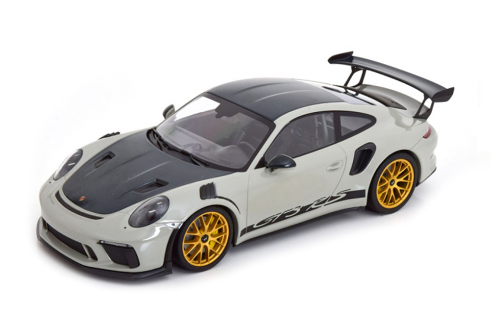 PORSCHE 911 GT3RS (991.2) - 2019 -CHALK W/ WEISSACH PACKAGE W/GOLDEN MAGNESIUM WHEELS