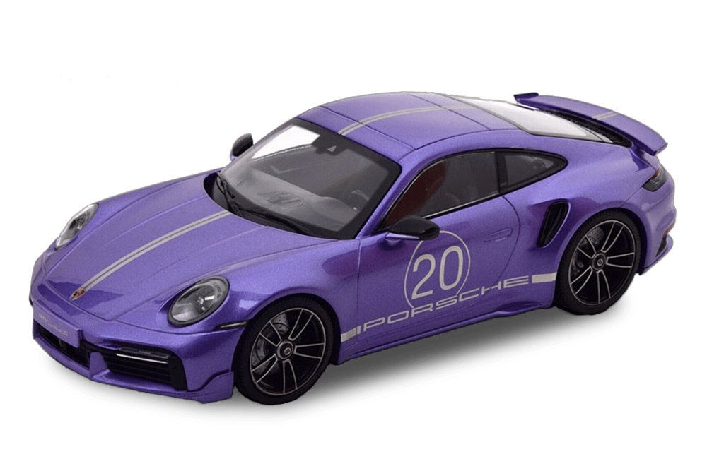 PORSCHE 911 (992) TURBO S SPORT DESIGN 2021 VIOLET METALLIC / ПОРШЕ 911 ТУРБО ФИОЛЕТОВЫЙ