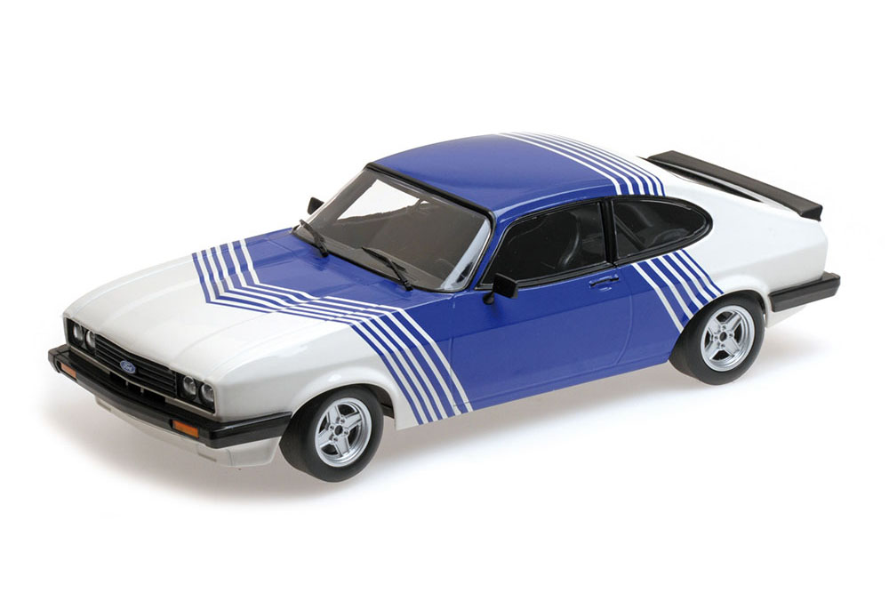 FORD CAPRI 30 1978 WHITE W/ BLUE STRIPES