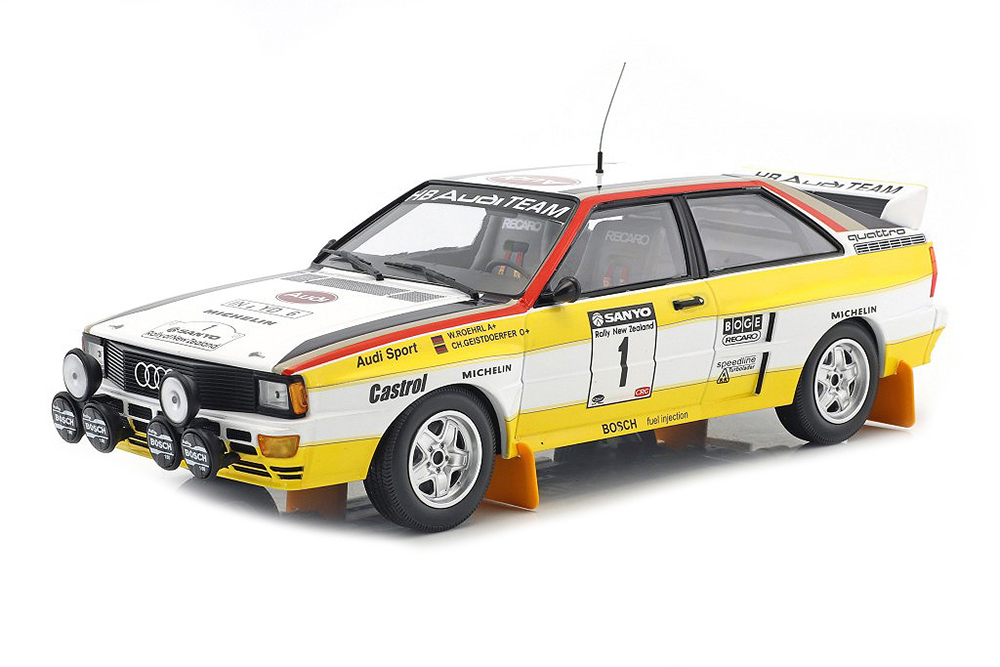 AUDI QUATTRO A2 #1 SANYO RALLYE OF NEW ZEALAND 1984 ROHRL/GEISTDORFER / АУДИ КВАТРО А2 (РАЛЛИ НОВОЙ ЗЕЛАНДИИ)