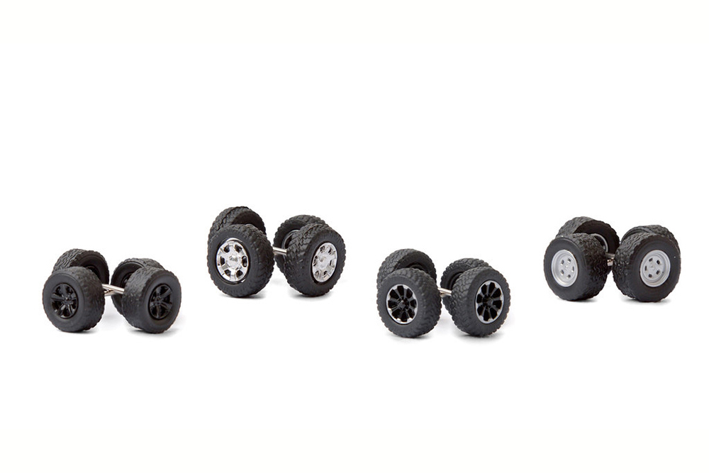 WHEELS WHEEL & TIRE PACKS SERIES 4 4 КОМПЛЕКТА КОЛЕС RAM TRUCKS (ДЛИНА МОДЕЛИ 6-10 СМ)