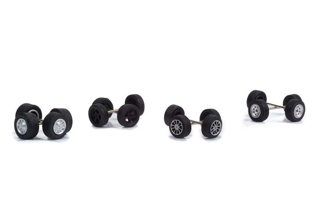 WHEELS "WHEEL & TIRE PACKS SERIES 5" 4 КОМПЛЕКТА КОЛЕС CHEVROLET CORVETTE (ДЛИНА МОДЕЛИ 6-10 СМ)