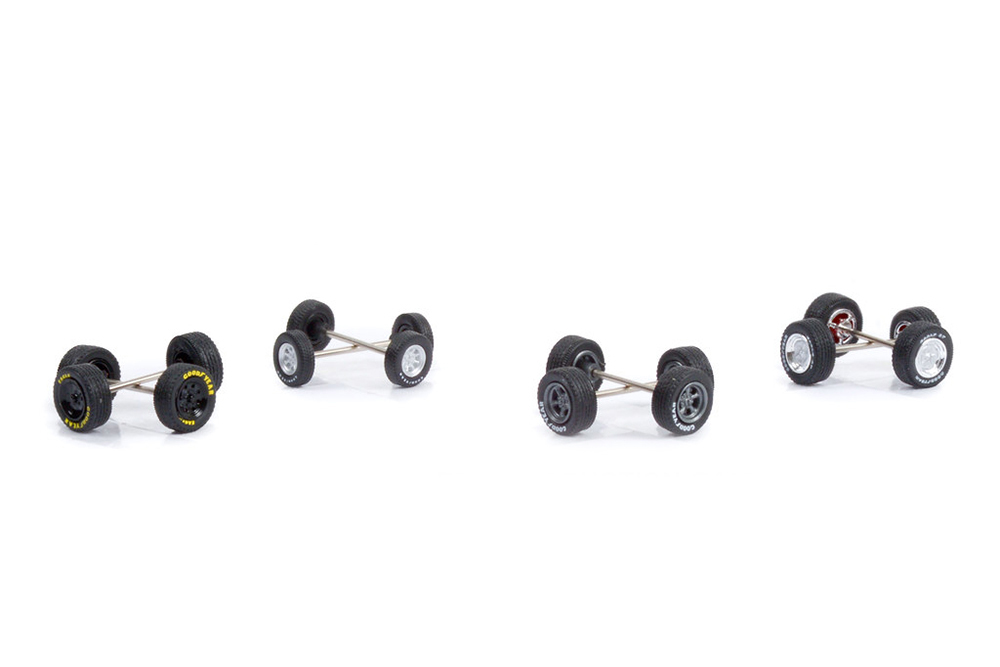 WHEELS НАБОР WHEEL & TIRE PACKS SERIES 6 4 КОМПЛЕКТА КОЛЕС GOODYEAR (ДЛИНА МОДЕЛИ 6-10 СМ)