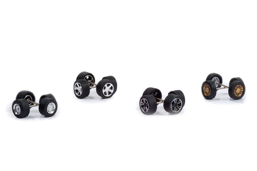 WHEELS НАБОР WHEEL & TIRE PACKS SERIES 6 4 КОМПЛЕКТА КОЛЕС MOPAR (ДЛИНА МОДЕЛИ 6-10 СМ)