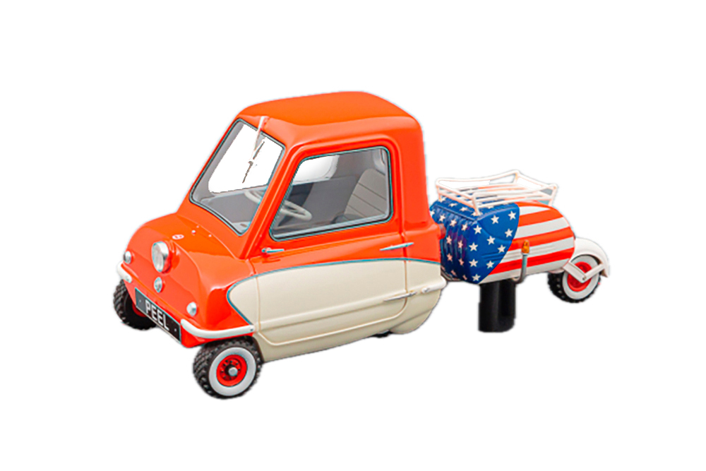 PEEL P50 WITH TRAILER (1964), RED / CREAM