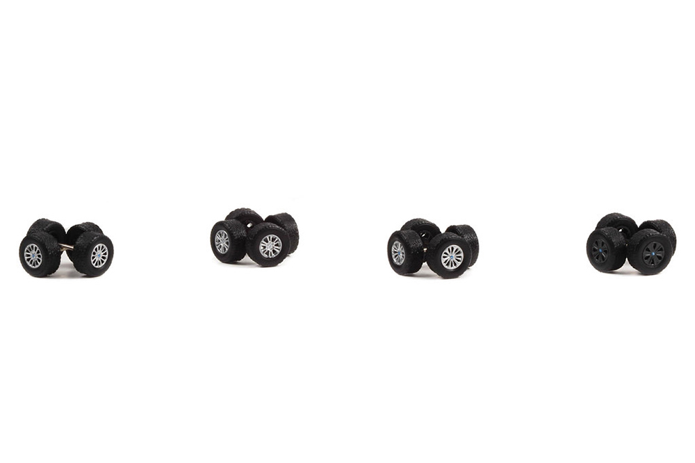 WHEELS НАБОР WHEEL & TIRE PACKS SERIES 7 4 КОМПЛЕКТА КОЛЕС FORD F-SERIES (ДЛИНА МОДЕЛИ 6-10 СМ)