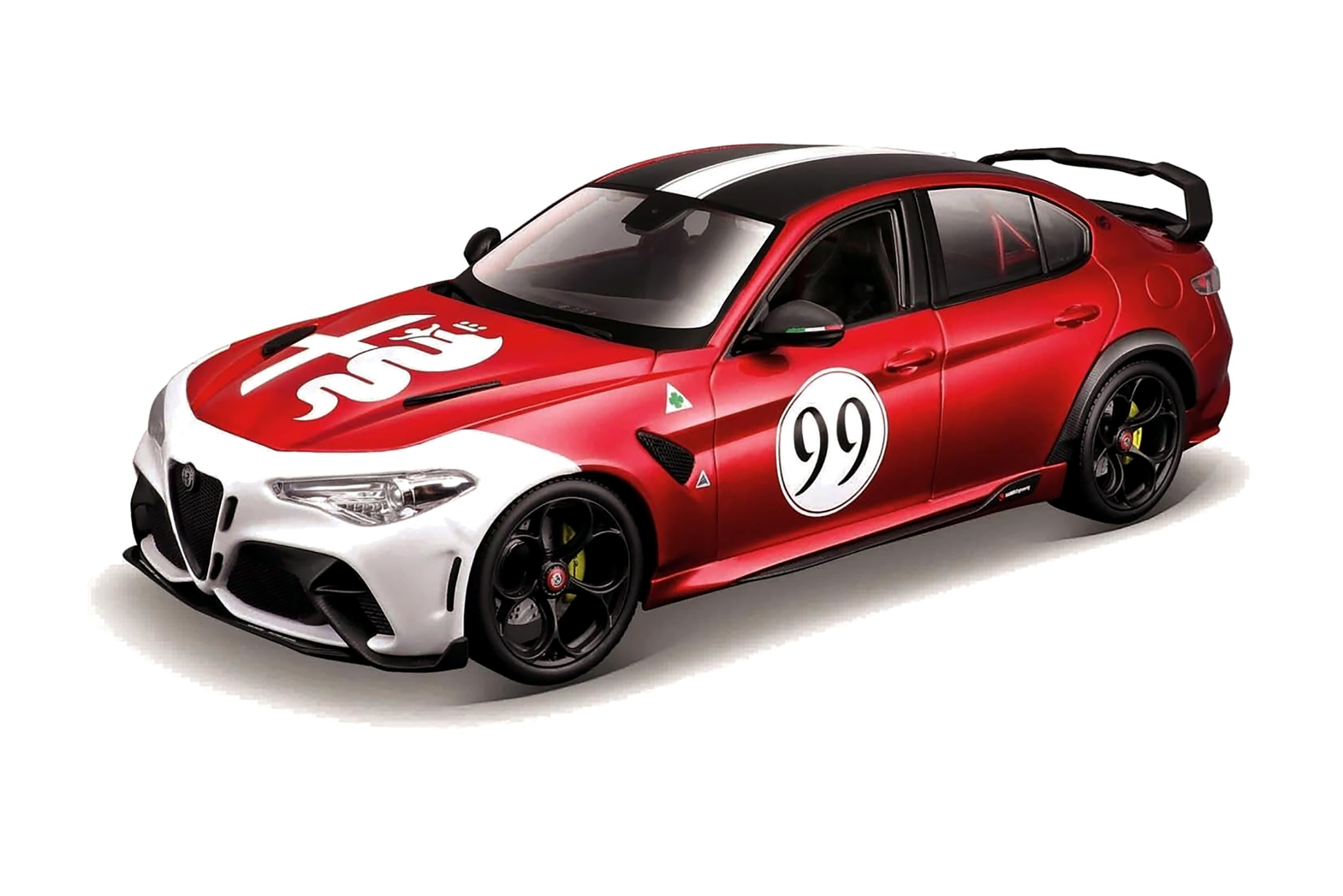 ALFA ROMEO GIULIA GTAM #99 2020 RED WHITE BLACK / АЛЬФА РОМЕО ДЖУЛИЯ GTAM #99 2020 КРАСНЫЙ БЕЛЫЙ ЧЕРНЫЙ