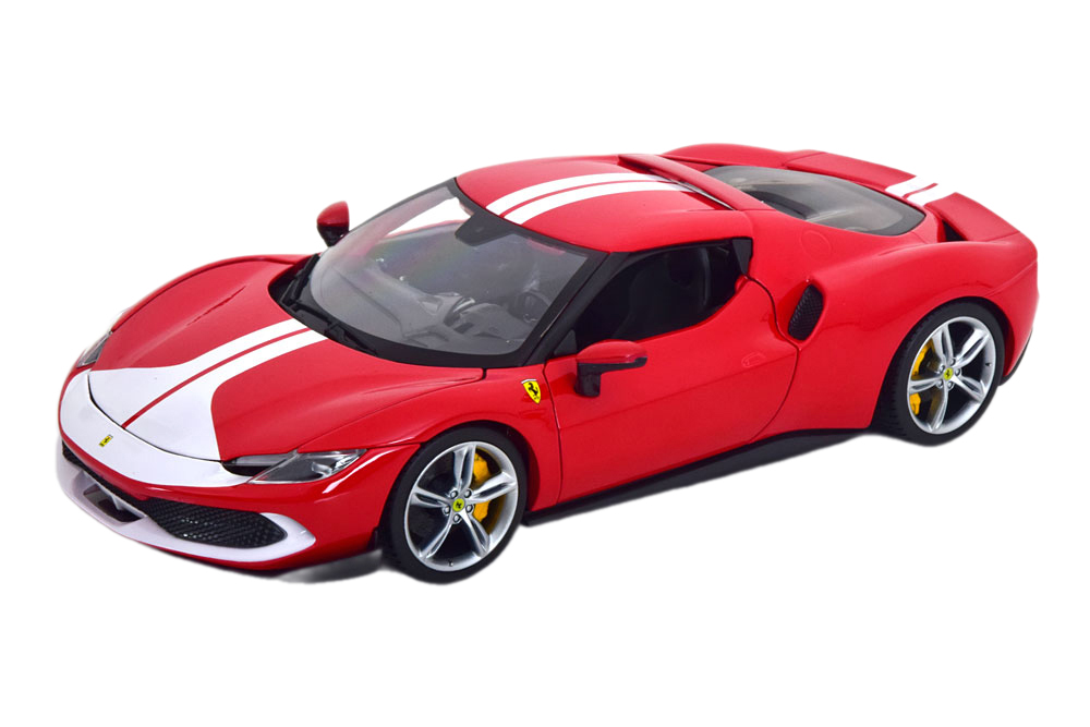 FERRARI 296 GTB ASSETTO FIORANO 2022 RED WHITE / ФЕРРАРИ АССЕТО ФЬОРАНО КРАСНО-БЕЛЫЙ