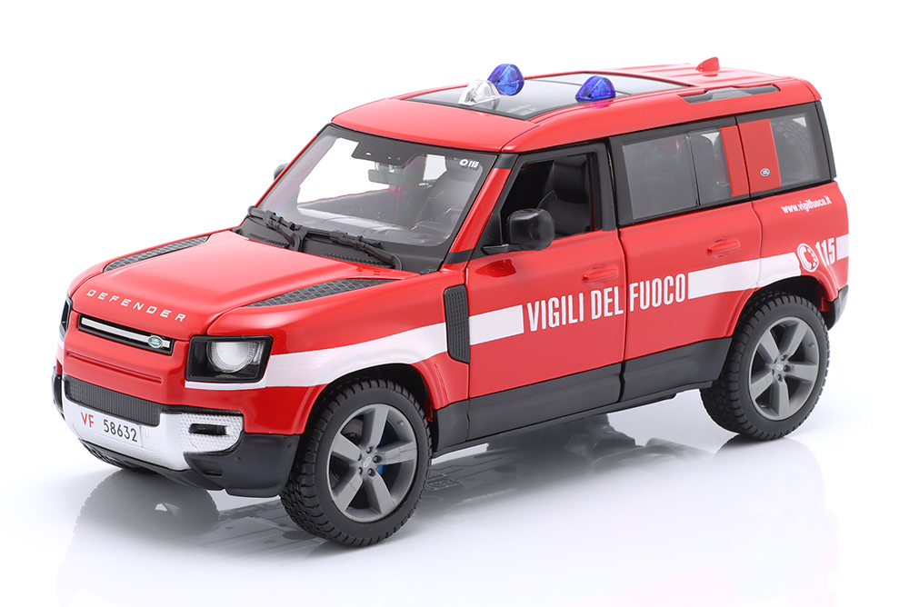 LAND ROVER DEFENDER 110 FIRE DEPARTMENT ITALY 2022 RED / ЛЕНД РОВЕР ДЕФЕНДЕР 110 ФИРЕ ДЕПАРТМЕНТ ИТАЛИЯ КРАСНЫЙ